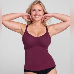 Honeylove Lift wear cami tank Fig Burgundy Maroon size 1X